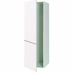Hvitt grepsfri -fritt høyt tomt skap 214,4cm. B: 40 cm.